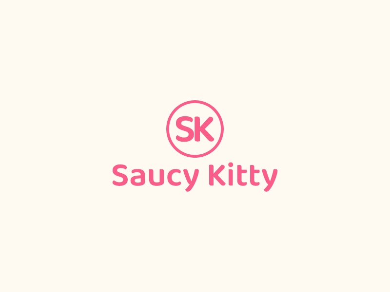 Saucy Kitty logo design